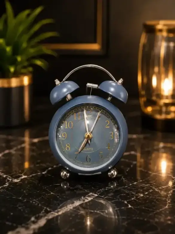 Alarm Clock- Metal Alarm Clock -Classic Retro Twin-Bell Alarm Clock