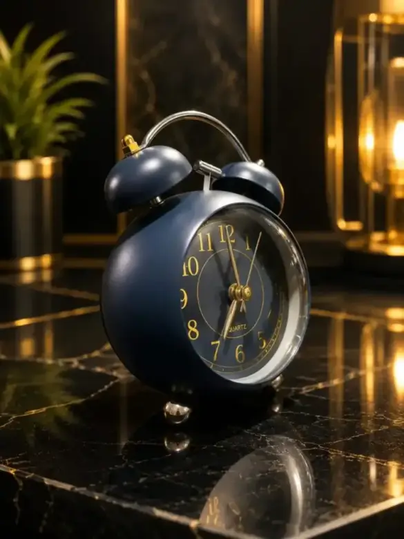 Alarm Clock- Metal Alarm Clock -Classic Retro Twin-Bell Alarm Clock