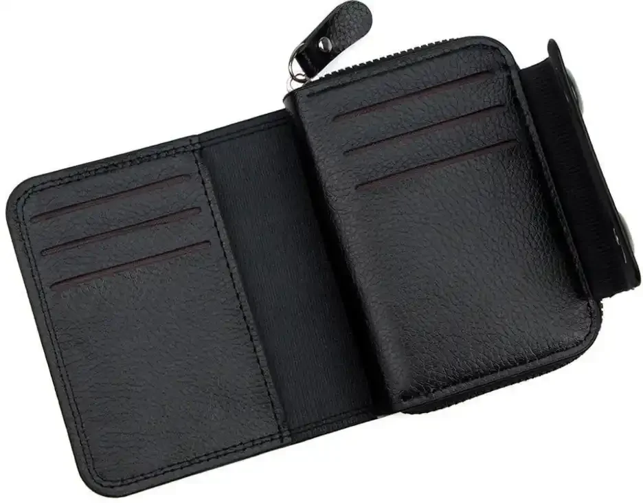 Black Artificial Leather Card Holder Wallet For Men