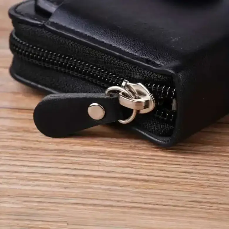 Black Artificial Leather Card Holder Wallet For Men