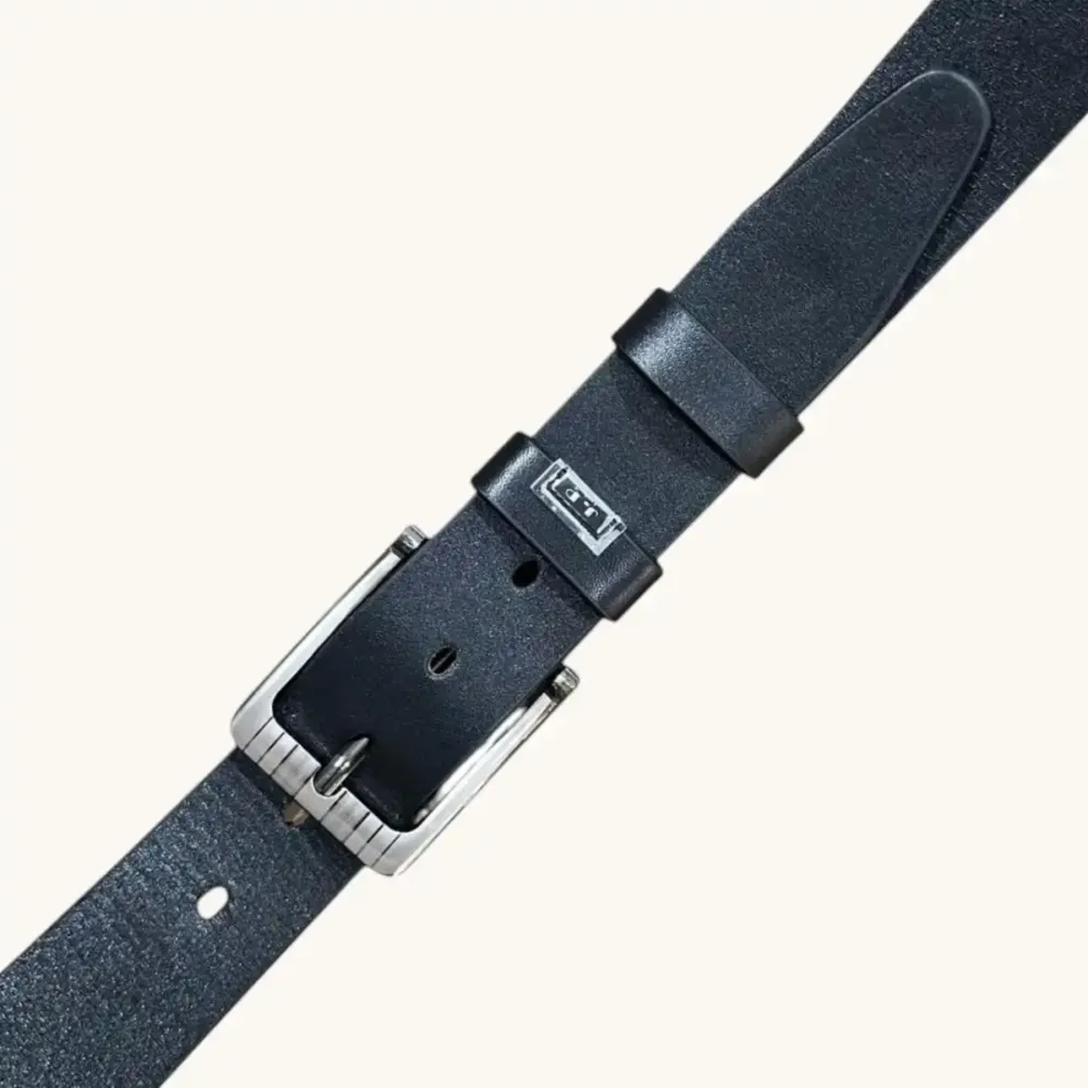 Leather Belt for Men -Evening, Casual, Formal, Party -Black -Genuine Leather Belt