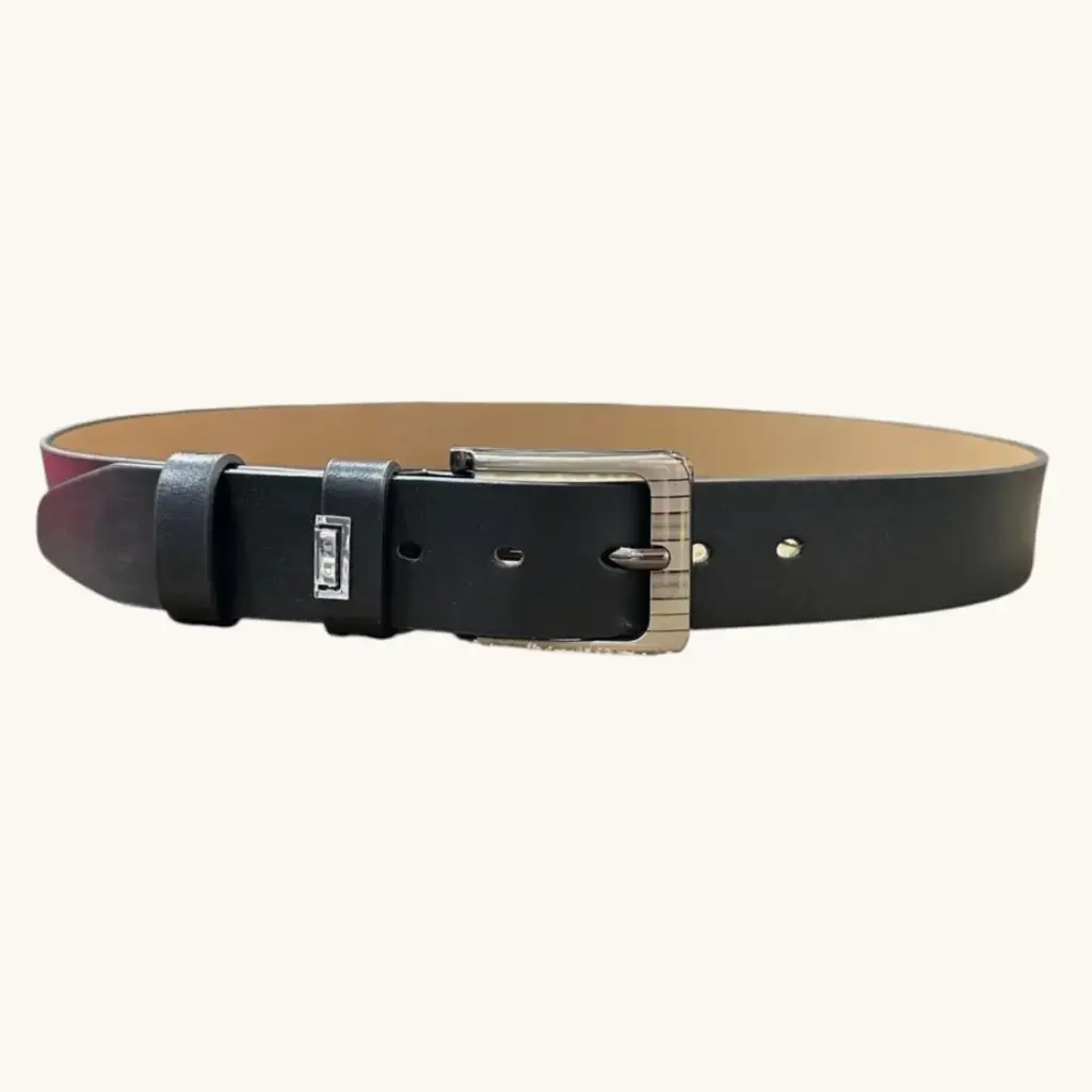 Leather Belt for Men -Evening, Casual, Formal, Party -Black -Genuine Leather Belt