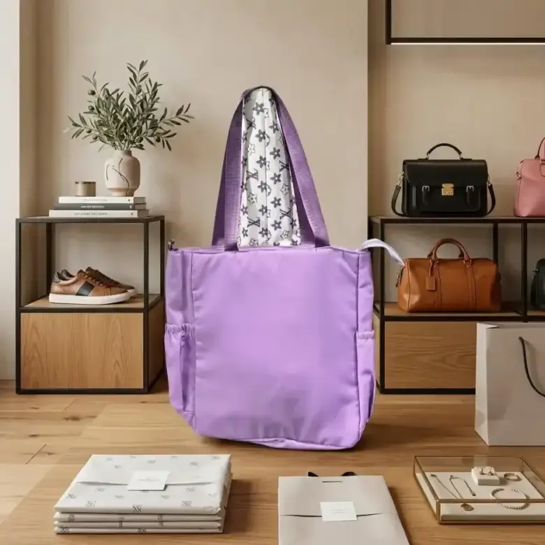 Tote Backpack Latinsheep Purple Canvas
