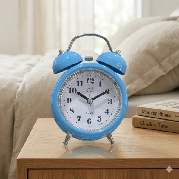 Alarm Clock Round Vintage Twin Bell