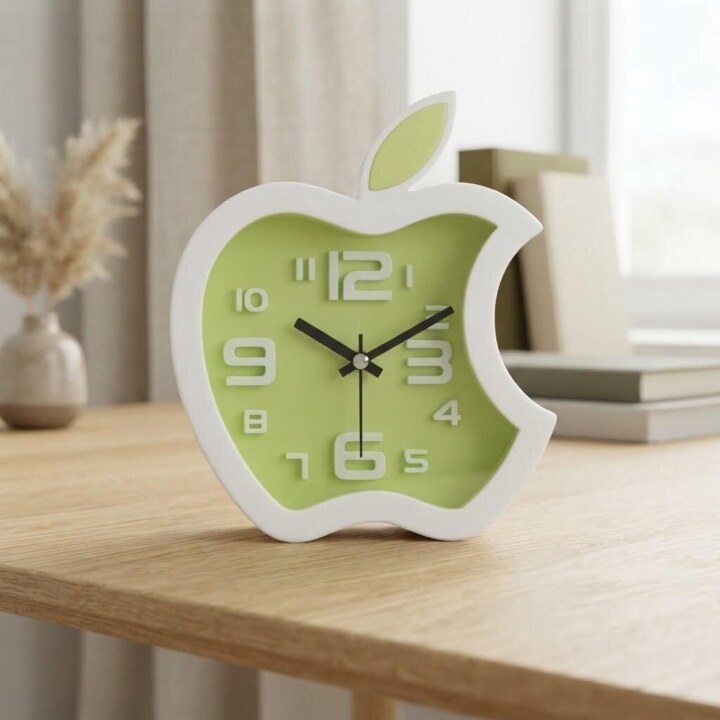 Apple Shaped Table Alarm Clock for Home