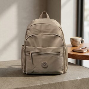 Beige Waterproof Travel & Office Backpack