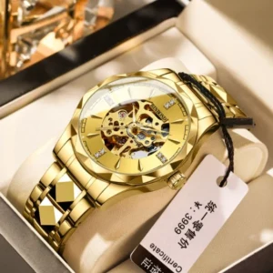 Binbond Luxury Skeleton Automatic Mechanical Men's Watch