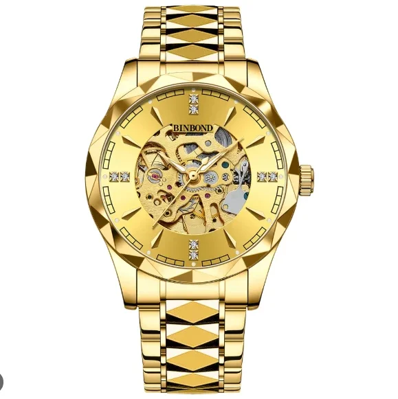 Binbond Luxury Skeleton Automatic Mechanical Men's Watch