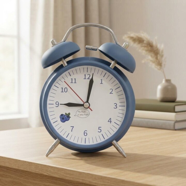 Blueberry Theme Twin Bell Table Alarm Clock