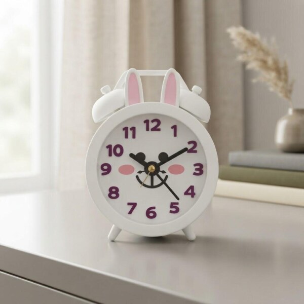 Bunny Ear Twin Bell Kids Alarm Clock