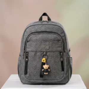 Classic Grey Backpack - Perfect for College & Commuting