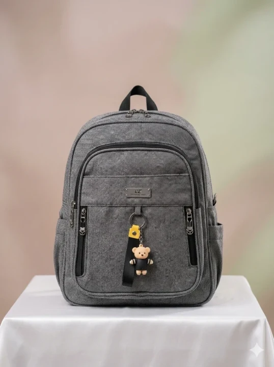Classic Grey Backpack - Perfect for College & Commuting
