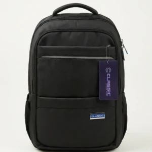 Classic Minimalist Business & Travel Laptop Backpack - Matte Black