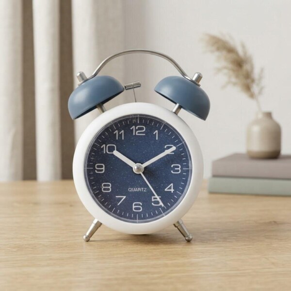 Classic Quartz Starry Blue Twin Bell Alarm Clock