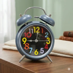 Colorful Number Twin Bell Alarm Clock