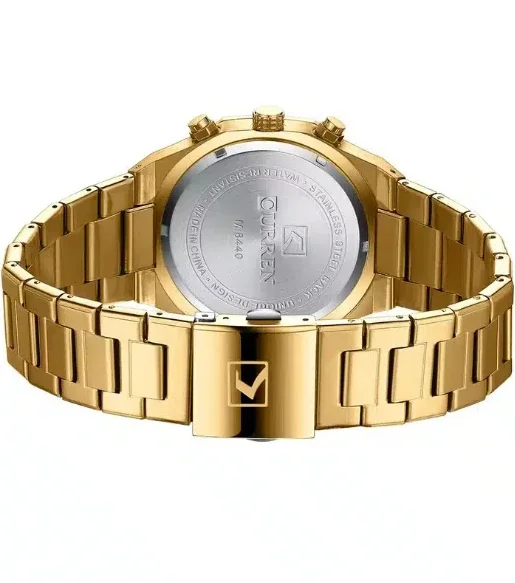 Curren Luxury Chronograph Golden Steel Men's Watch