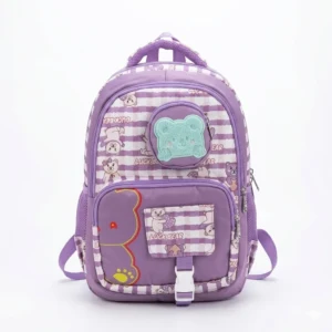 Cute Bear Print Kids School Backpack
