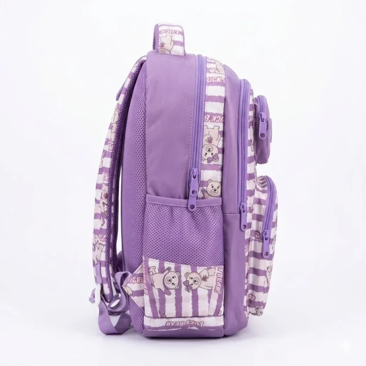 Cute Bear Print Kids School Backpack