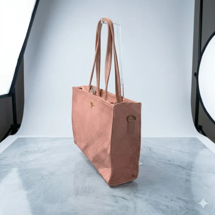 Disney x Loungefly Elegant Pink Tote Bag with Gold Chain & Silk Scarf