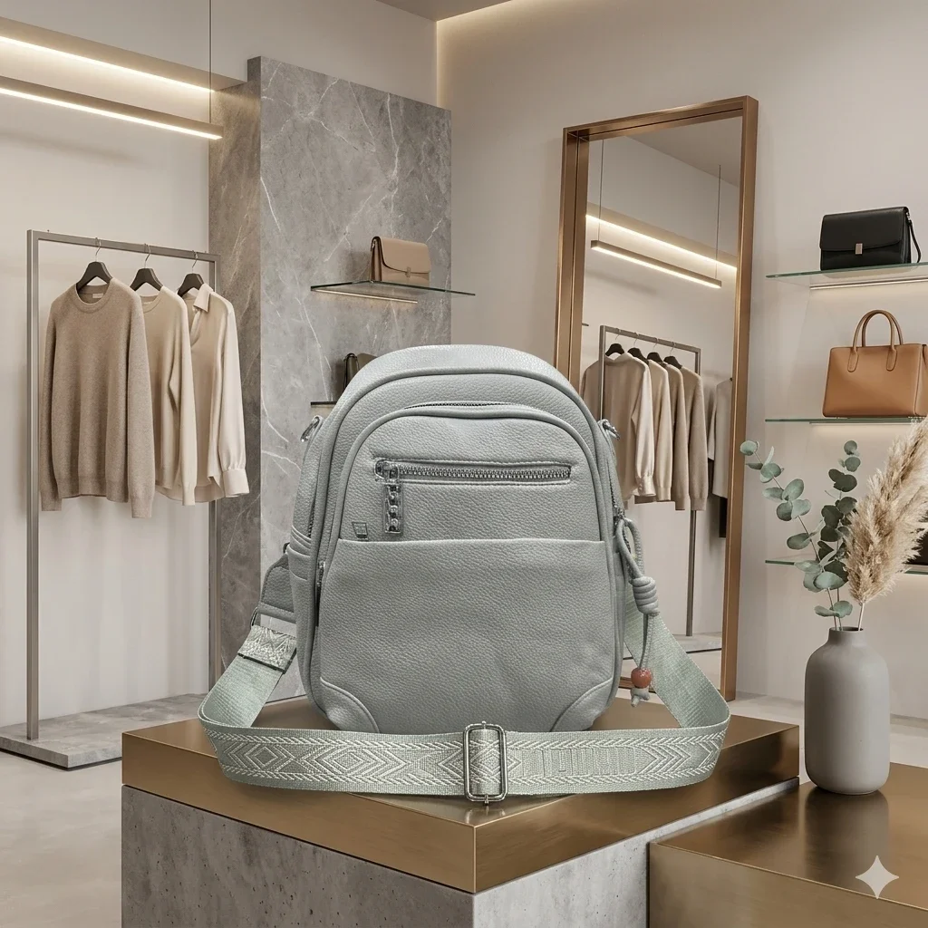 Girl's Premium Leather Multi-Functional Backpack