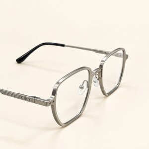 Gucci Premium Geometric Square Metal Eyeglass Frame