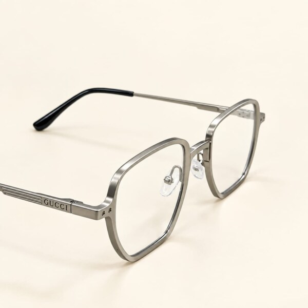 Gucci Premium Geometric Square Metal Eyeglass Frame