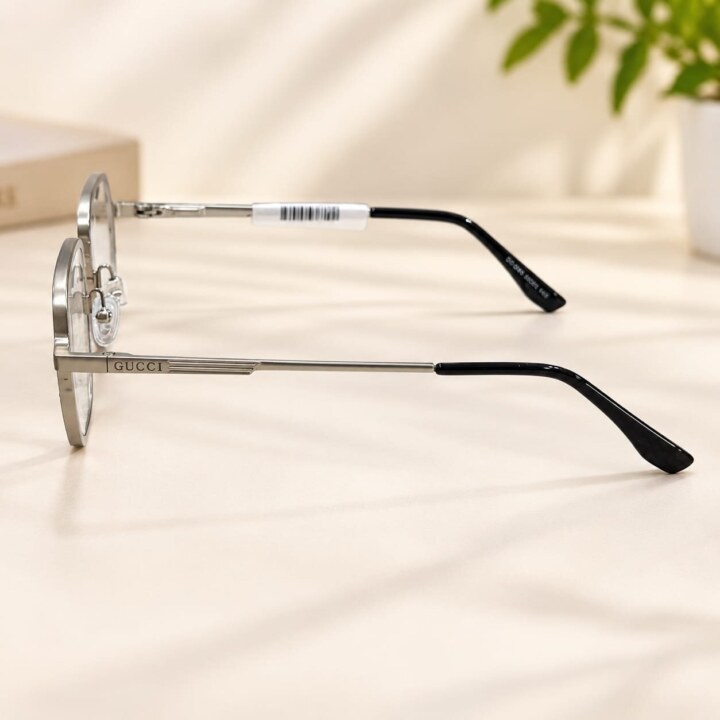 Gucci Premium Geometric Square Metal Eyeglass Frame