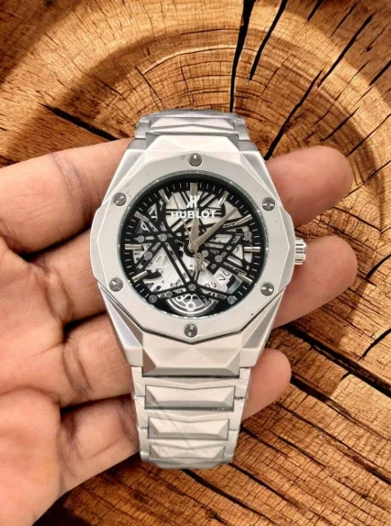 Hublot Gang Sang Spider Dial Premium Men's Watch - Silver Black
