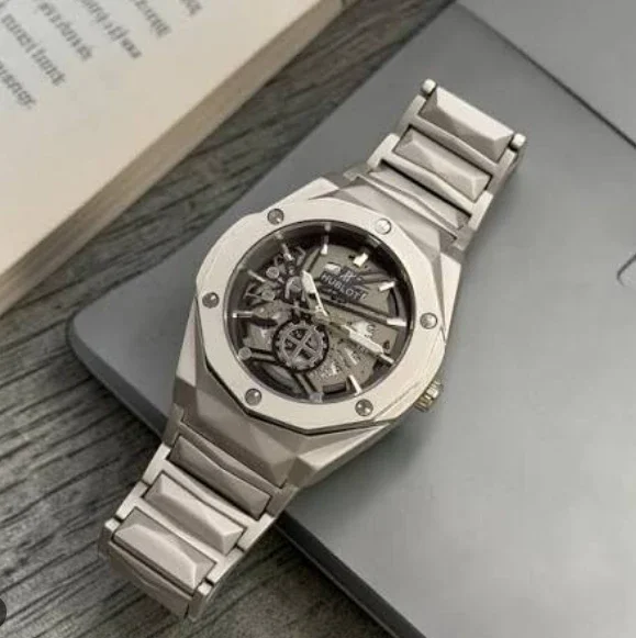 Hublot Gang Sang Spider Dial Premium Men's Watch - Silver Black