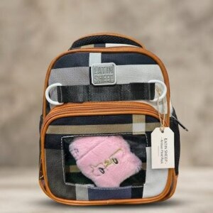 Latin Sheep Premium Plaid Checkered Smart Backpack for Kids & Trendy Outings