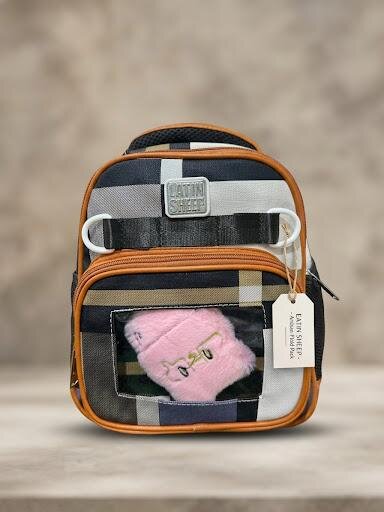 Latin Sheep Premium Plaid Checkered Smart Backpack for Kids & Trendy Outings