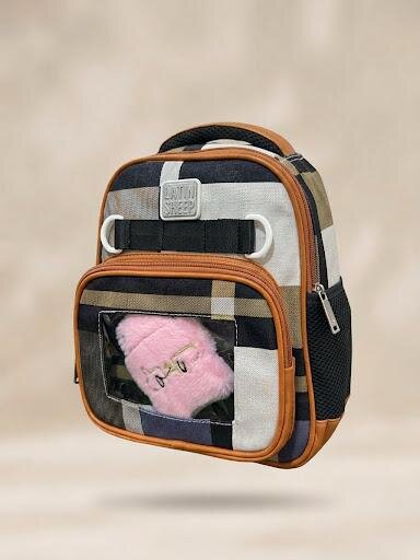 Latin Sheep Premium Plaid Checkered Smart Backpack for Kids & Trendy Outings