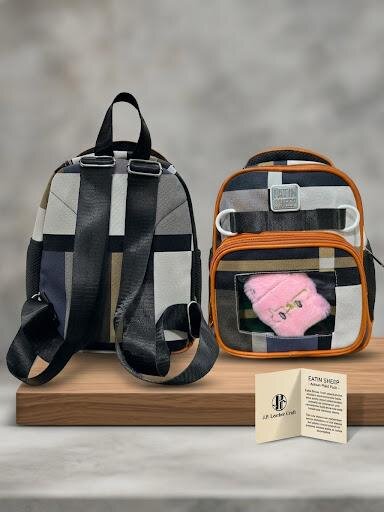 Latin Sheep Premium Plaid Checkered Smart Backpack for Kids & Trendy Outings