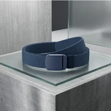 Navy Blue Tactical Nylon Web Belt with Plastic Buckle