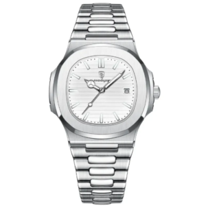 POEDAGAR 613 Luxury Stainless Steel Quartz Watch for Men