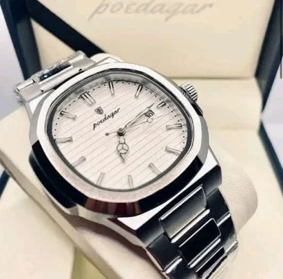 POEDAGAR 613 Luxury Stainless Steel Quartz Watch for Men