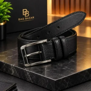 Premium Black Genuine Leather Belt