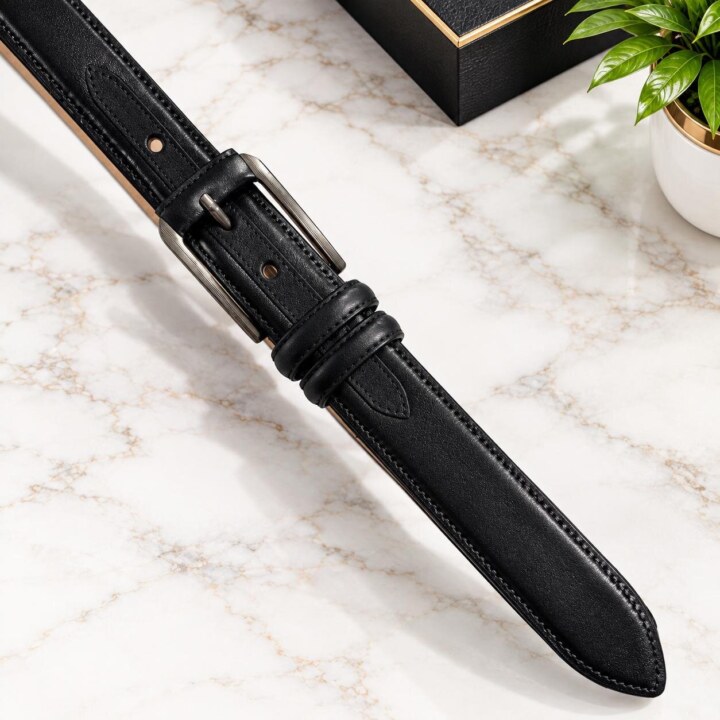 Premium Black Genuine Leather Belt
