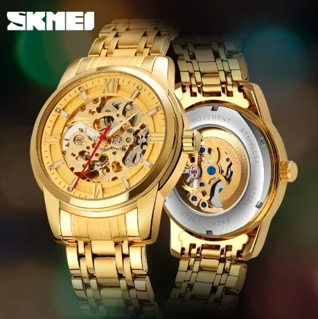 SKMEI 9222 Luxury Skeleton Automatic Mechanical Men's Watch
