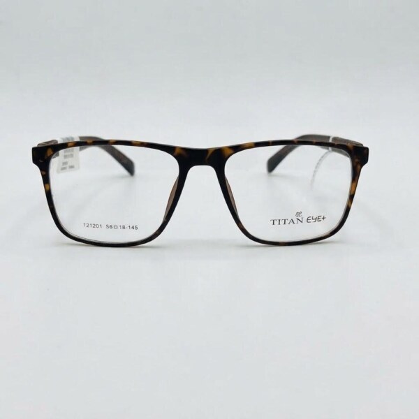 Titan Eye+ Premium Matte Tortoise Shell Square Eyeglasses Frame