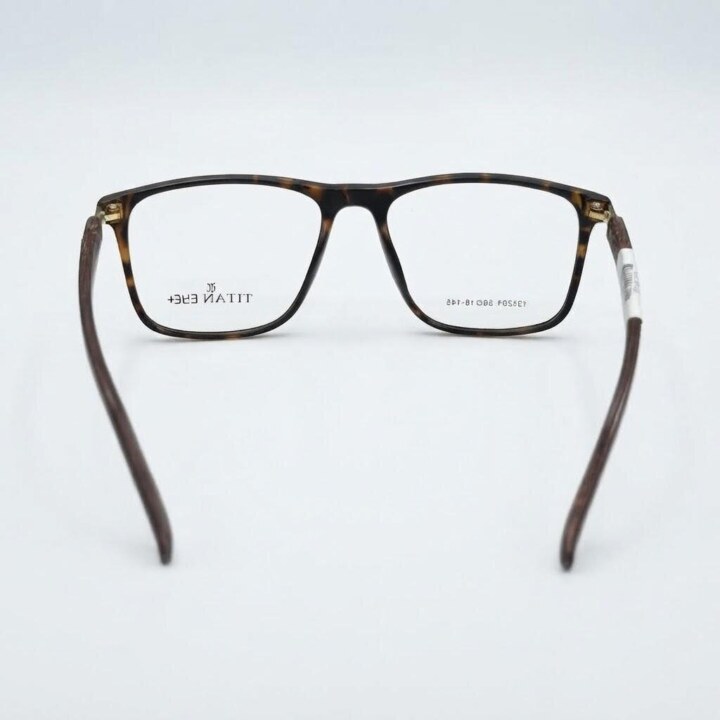 Titan Eye+ Premium Matte Tortoise Shell Square Eyeglasses Frame