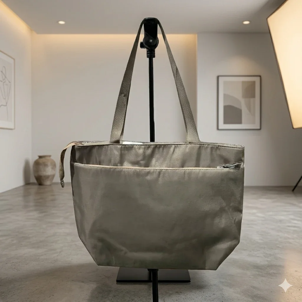 Tote Bag with Cute Plush Charm