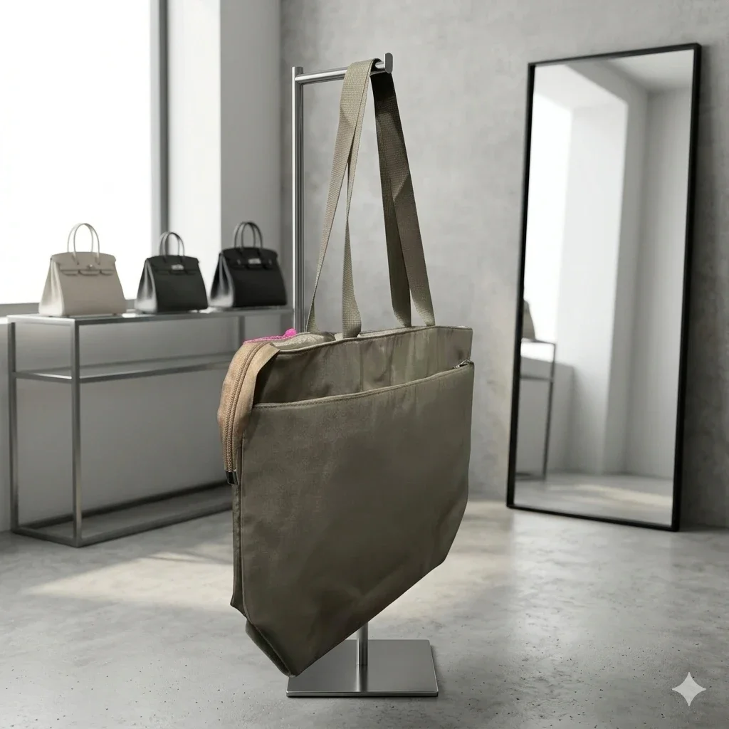 Tote Bag with Cute Plush Charm