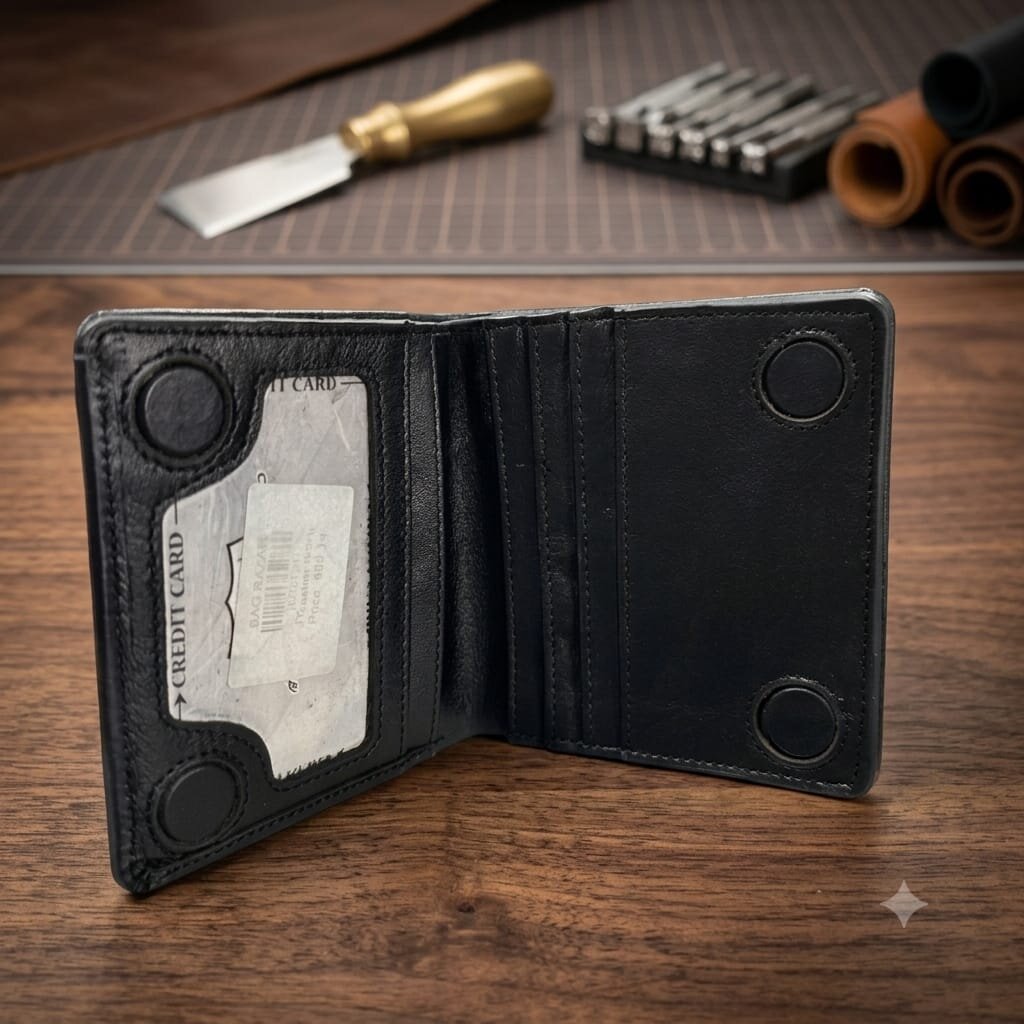 Wallet Original Leather Double Magnet