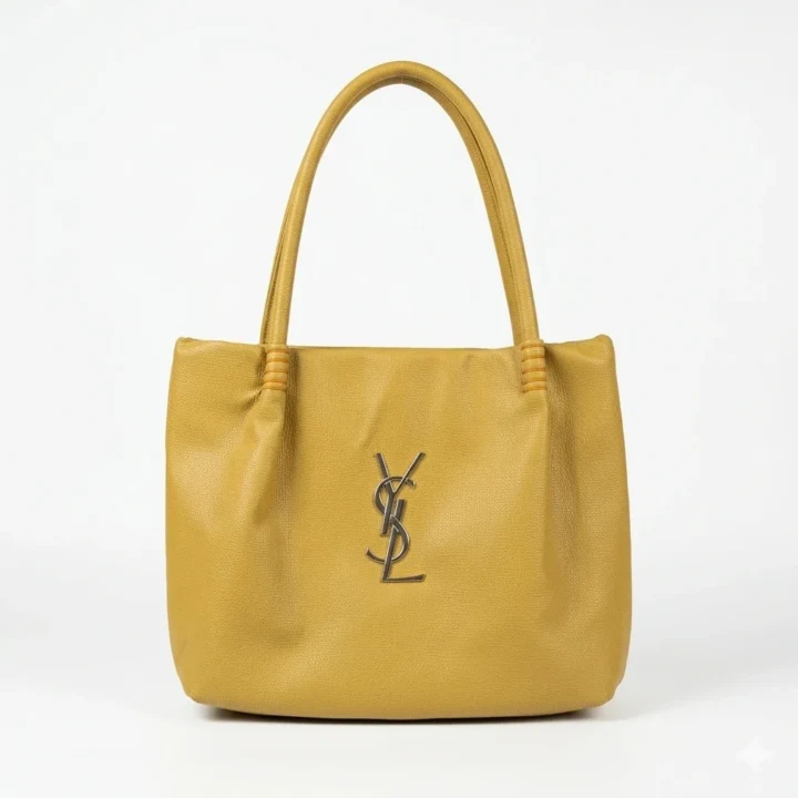 YSL Premium Mustard Yellow Shoulder Tote Bag
